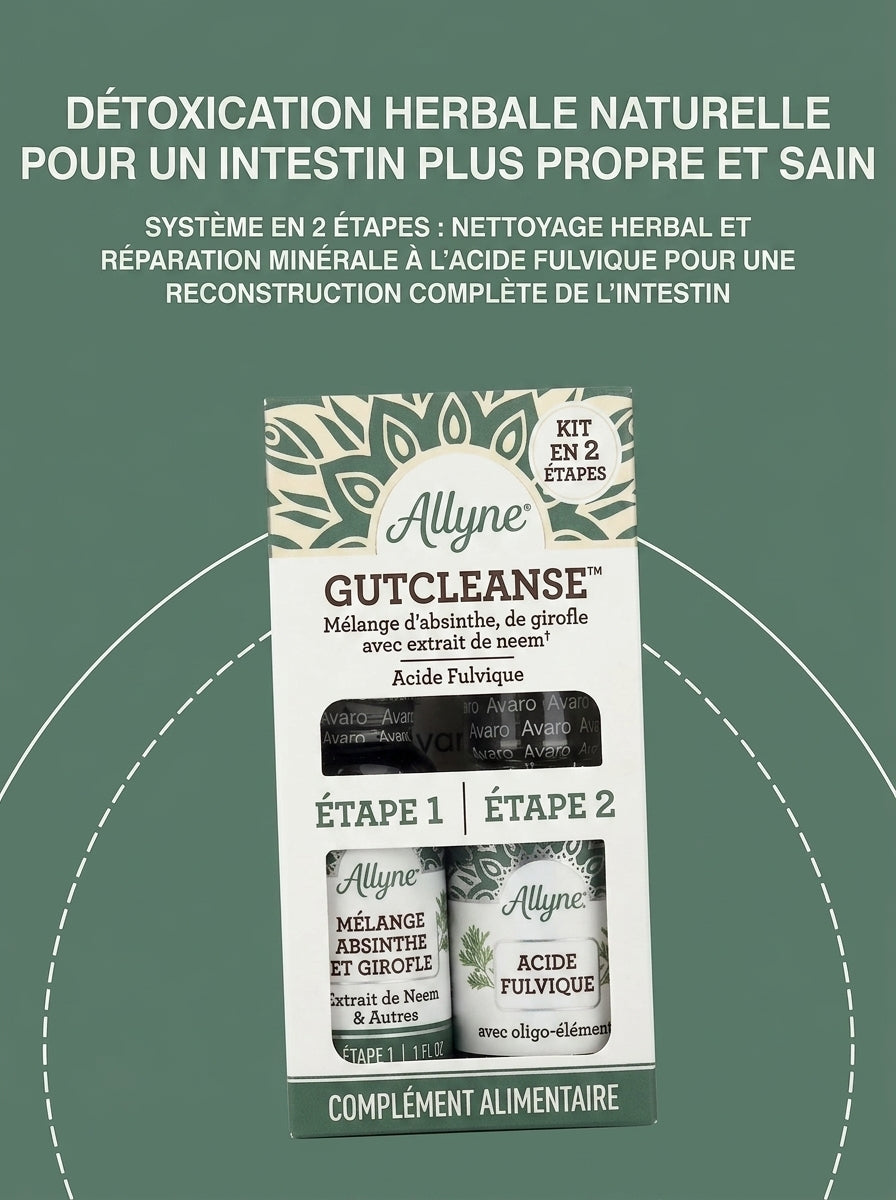 Kit de nettoyage antiparasitaire en 2 étapes Allyne Super Liver - Détox naturelle aux plantes pour un intestin plus propre et plus sain
