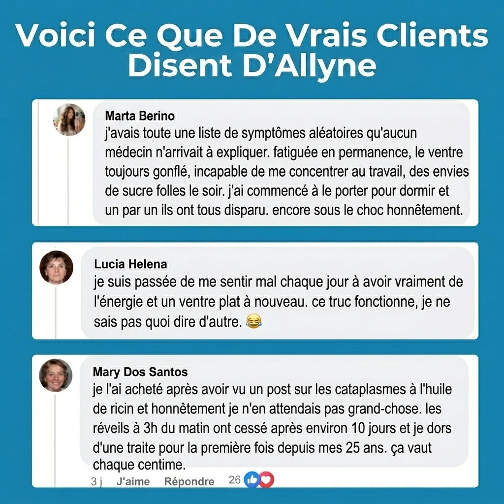 Ensemble de compresses d'huile de ricin Allyne™
